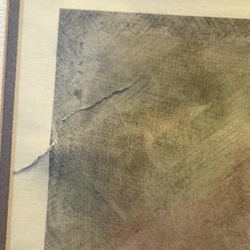 Willy Seiler Hand Colored Etching Titled "Resting" Signed Vintage Asian Oriental - Picture 11 of 12